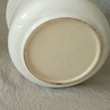 Cache pot en faience decor fleurs de noel poinsettia