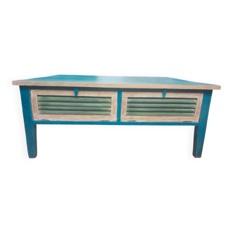 Magnificent 😍 reinterpreted coffee table with natural patina, handmade.