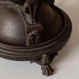 Brown Bronze Metal Table Lamp – Empire 1910s, Italian Design with Animal Motifs, Classic Desk Lamp