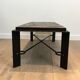Rare coffee table in steel and wrought iron with a top made of lava stones