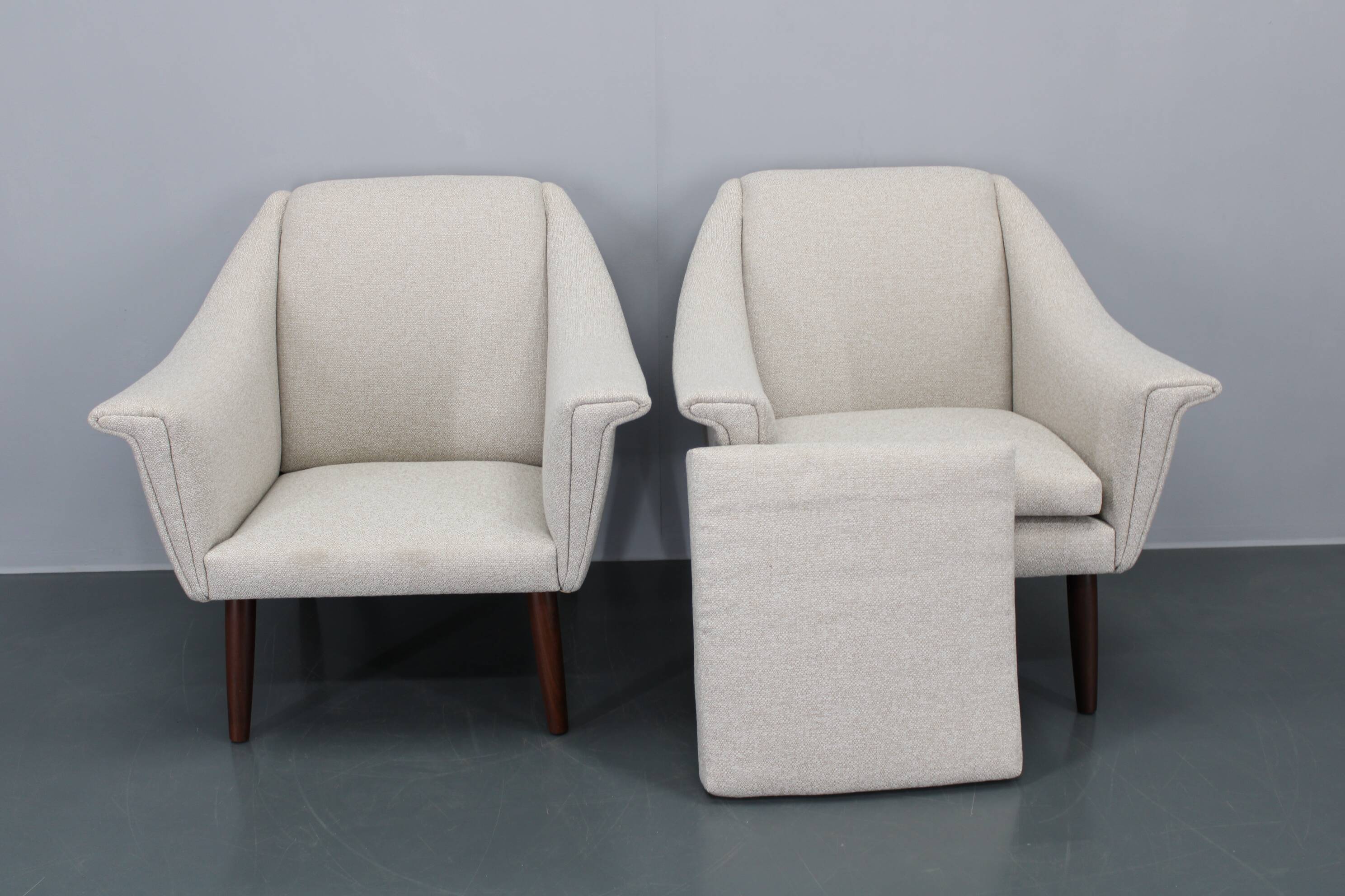 1960s Pair of Danish Restored Armchairs