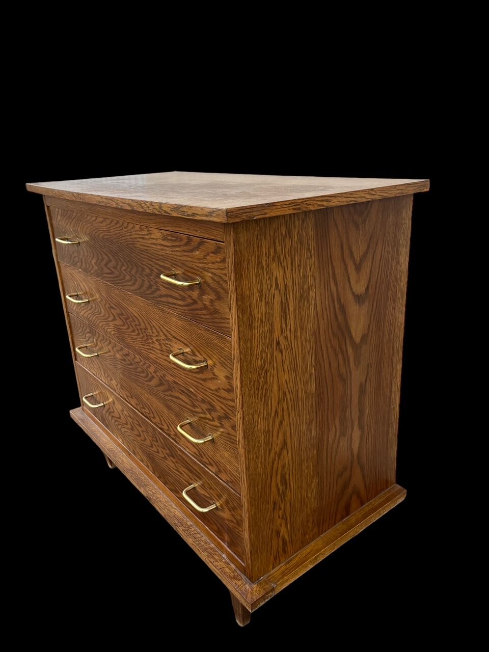 Oak chest of drawers foot compass