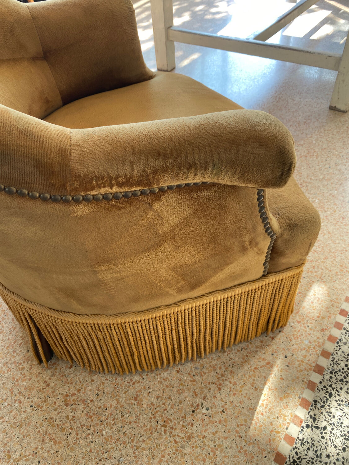 Vintage toad armchair