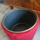 Vintage faux fur pouf
