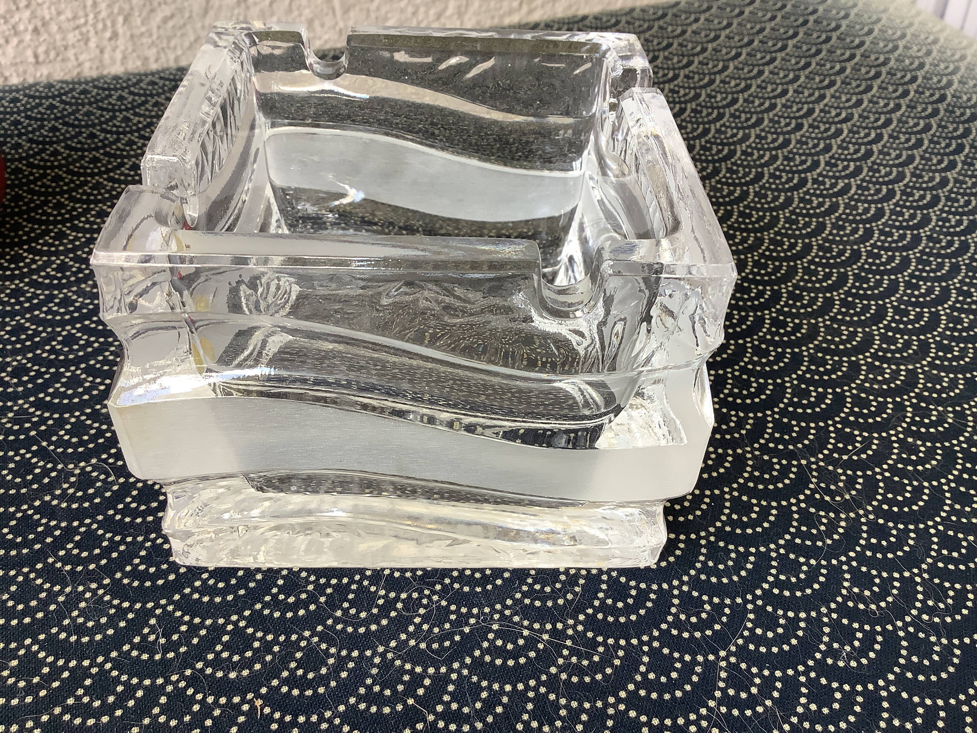 Bleikristall West Germany Modernist Design Crystal Ashtray - Cigar Ashtray