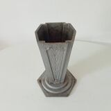 Old art deco vase in cast aluminum