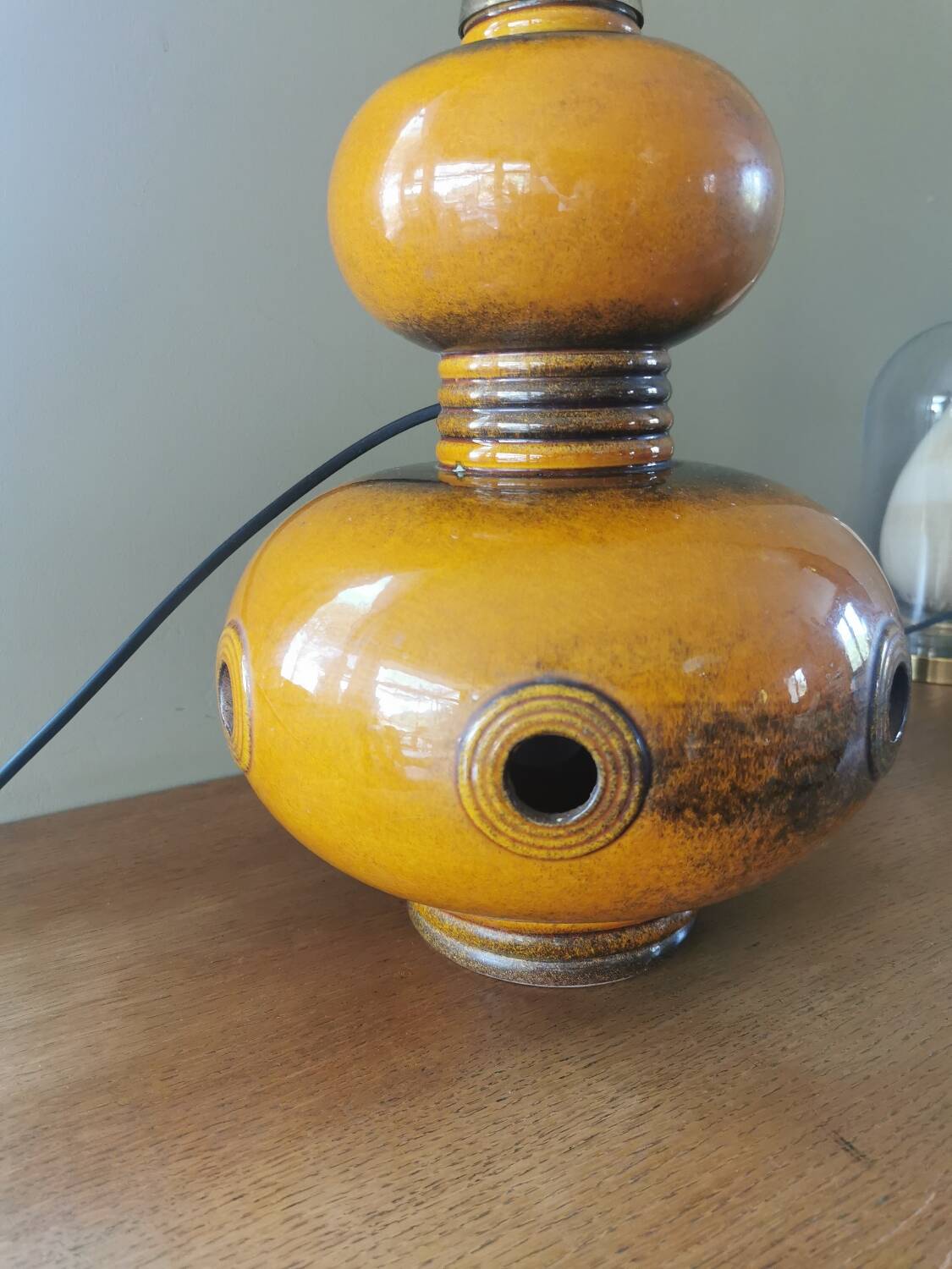 Vintage ceramic lamp base from the 70s