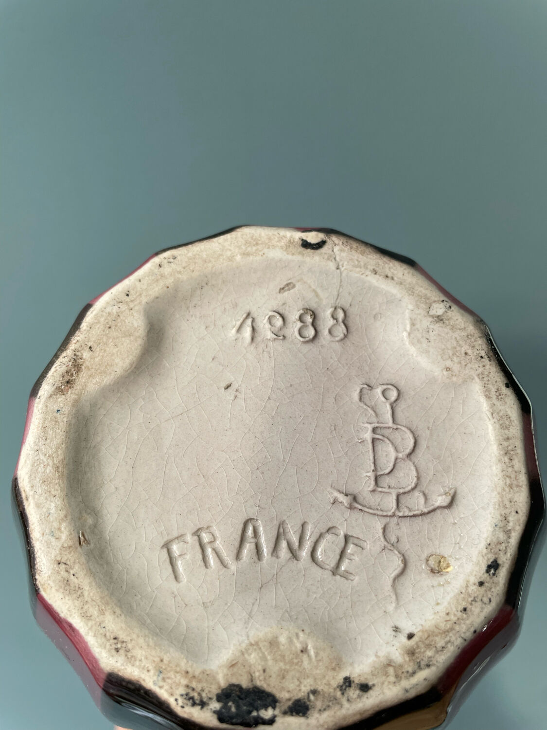 Covered pot in glazed ceramic Gustave De Bruyn