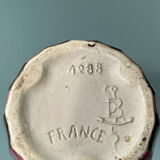 Covered pot in glazed ceramic Gustave De Bruyn