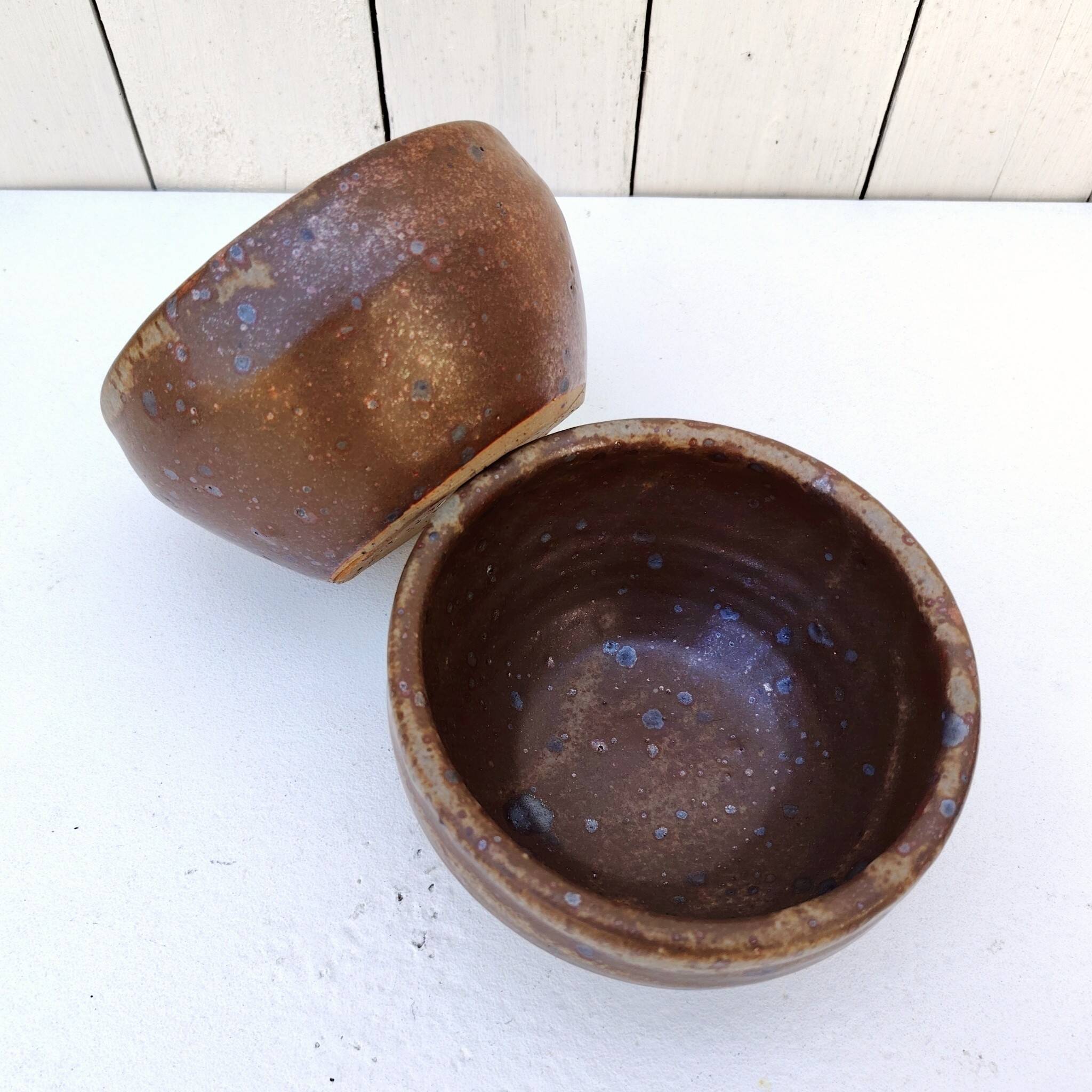 Vintage Tiffoche La Borne Guérande stoneware bowls