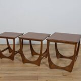 Mid-Century Teak Nesting Tables by V. Wilkins for G-Plan, United Knigdom, 1970s, Set of 3