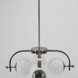 Bauhaus nickel-plated chandelier, 1930s