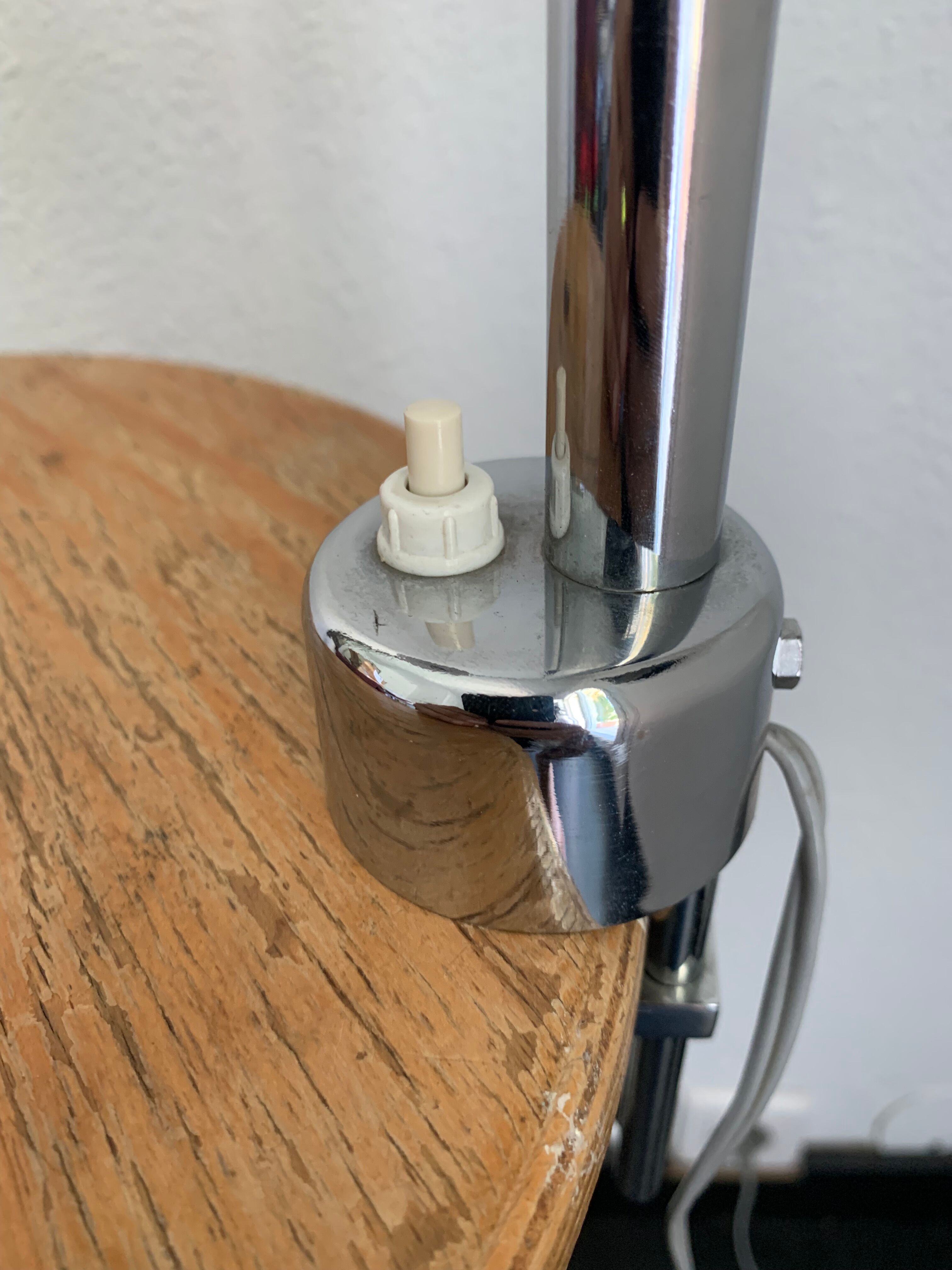 Vintage lamp 1960 industrial desk chrome vice - 60 cm