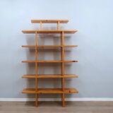 Ideal Form vintage modular bookcase natural larch wood 1970s
