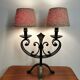 Brutalist wrought iron lamp from the 60s