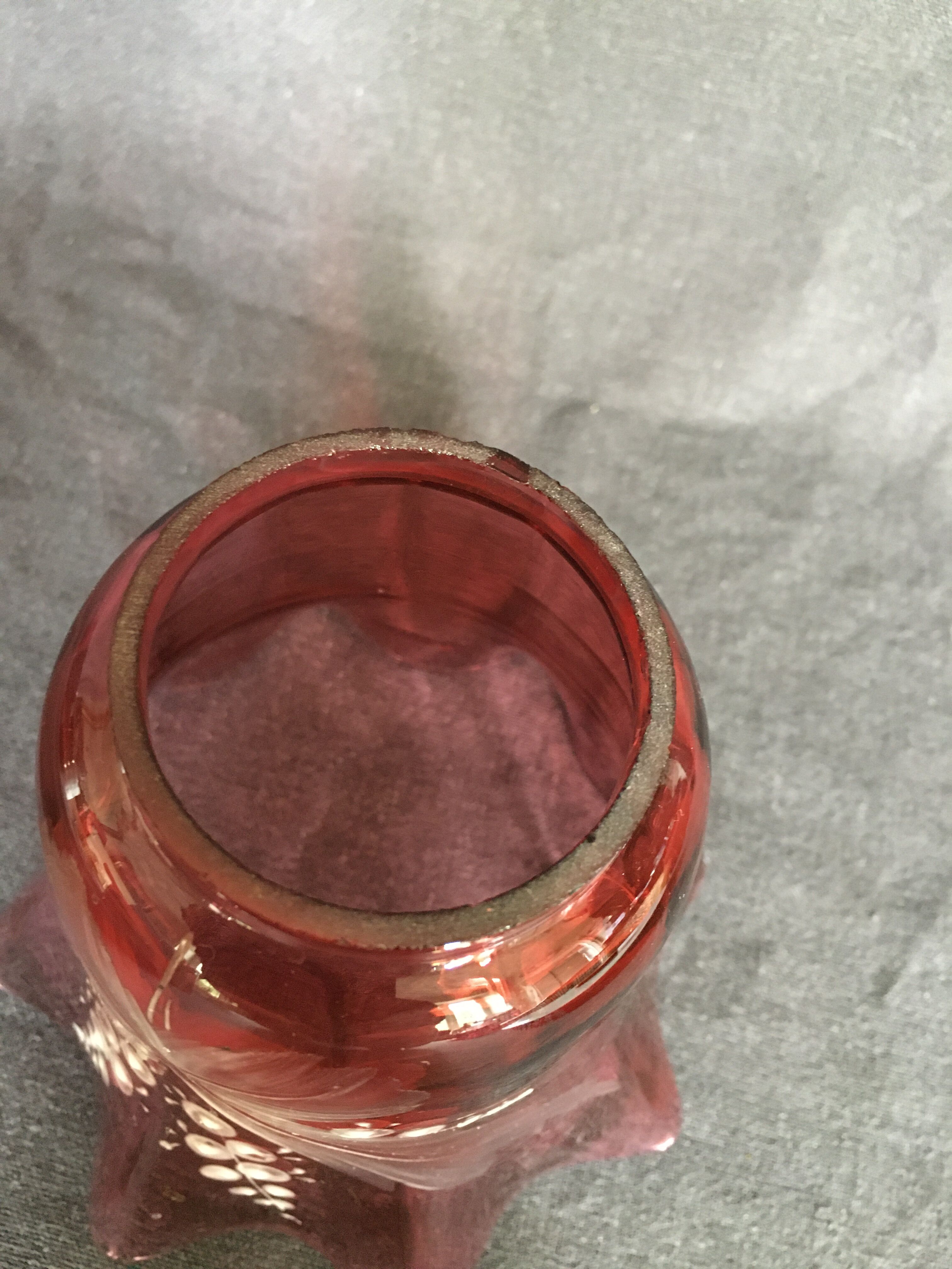 Enamelled red tulips