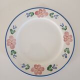 5 dessert plates Italian flowers blue / green / pink
