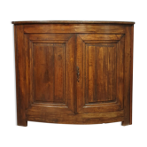 Encoignure Louis XIV solid oak has arched façade Jurassien work around 1850-1880