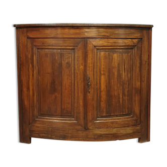 Encoignure Louis XIV solid oak has arched façade Jurassien work around 1850-1880