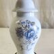 Table lamp in porcelain with floral decoration - mid 20th century.