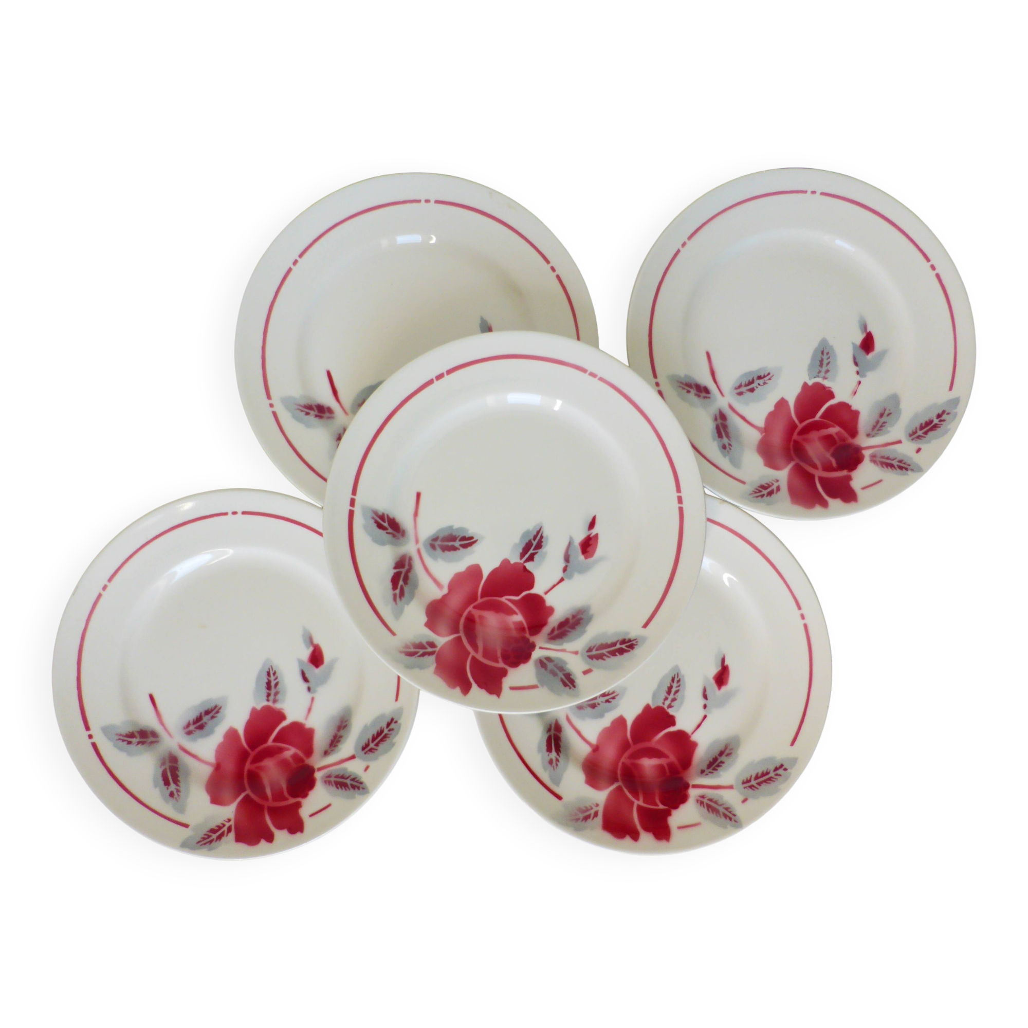 5 assiettes dessert vintage du Moulin des Loups et Orchies (210674)