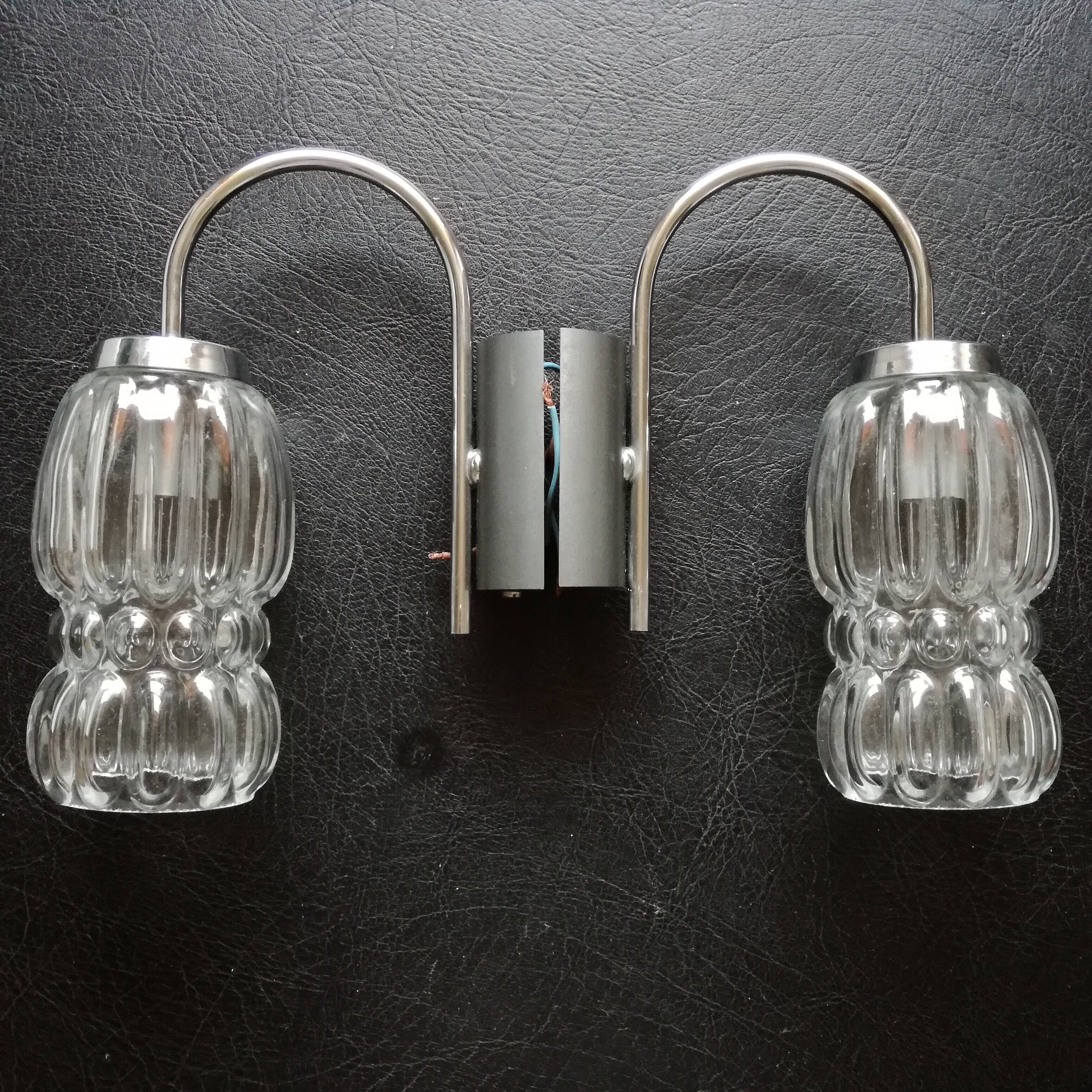 Rigodon glass sconces 1970