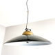 Chandelier in brass and black lacquered metal, Italy 70's