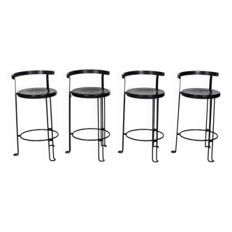 Four "Oblado" bar stools from the 80s