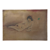 Painting on canvas, lying nude