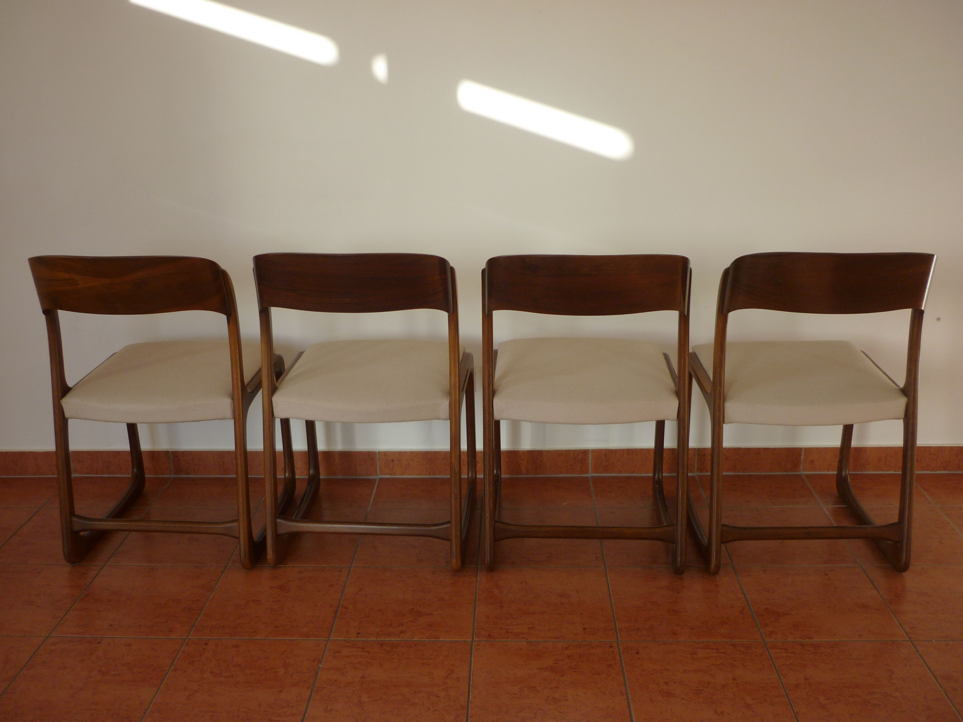 Set of 4 chairs sled Baumann