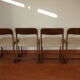 Suite de 4 chaises traineau Baumann