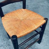 French Provincial Design Rush Dining Chairs, 1940s, Set of 8