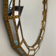 Vintage mirror in brass and parcloses 60s
