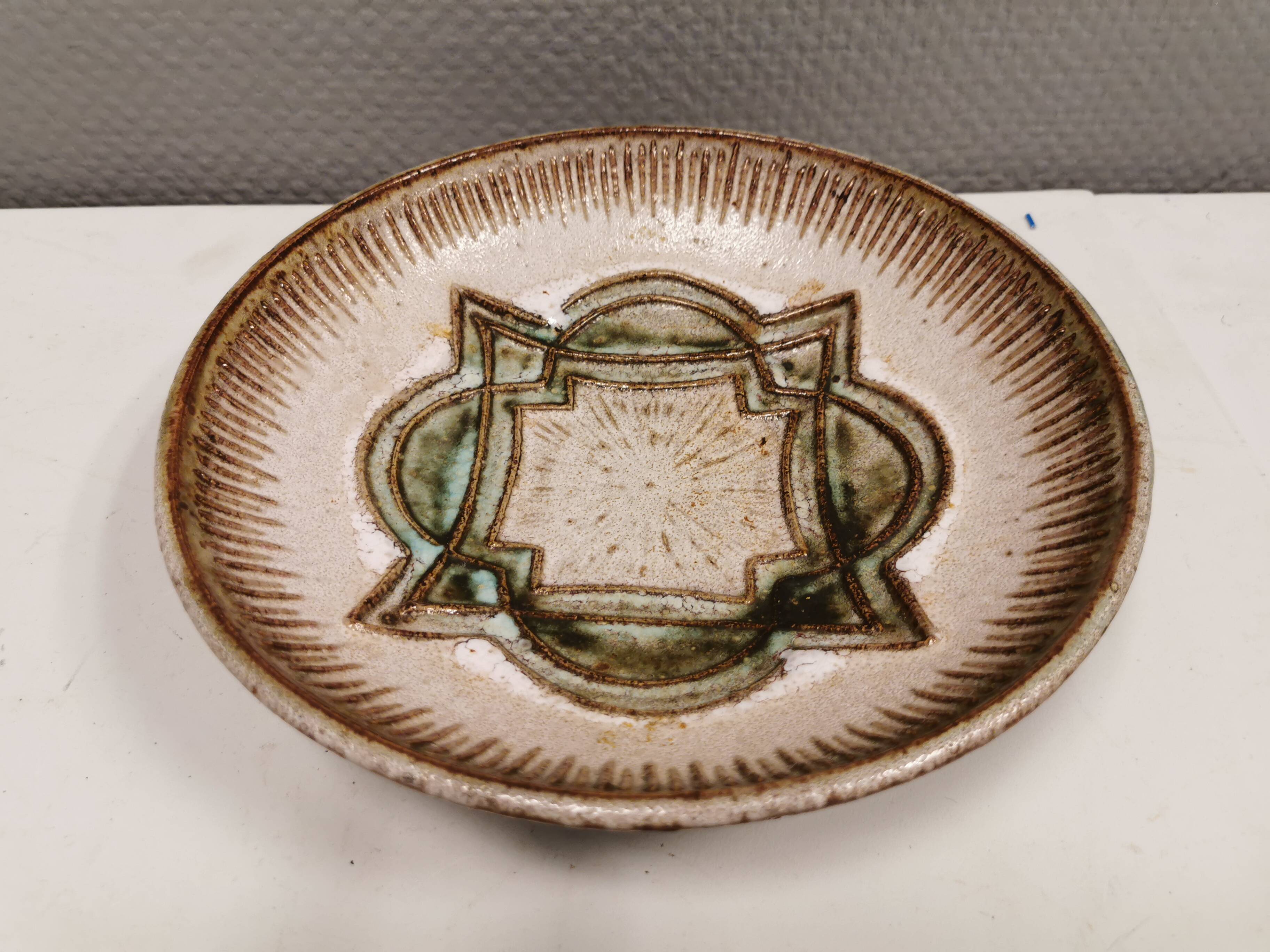 Danish ceramic dish from the 1970s, made by Kingo Ceramics