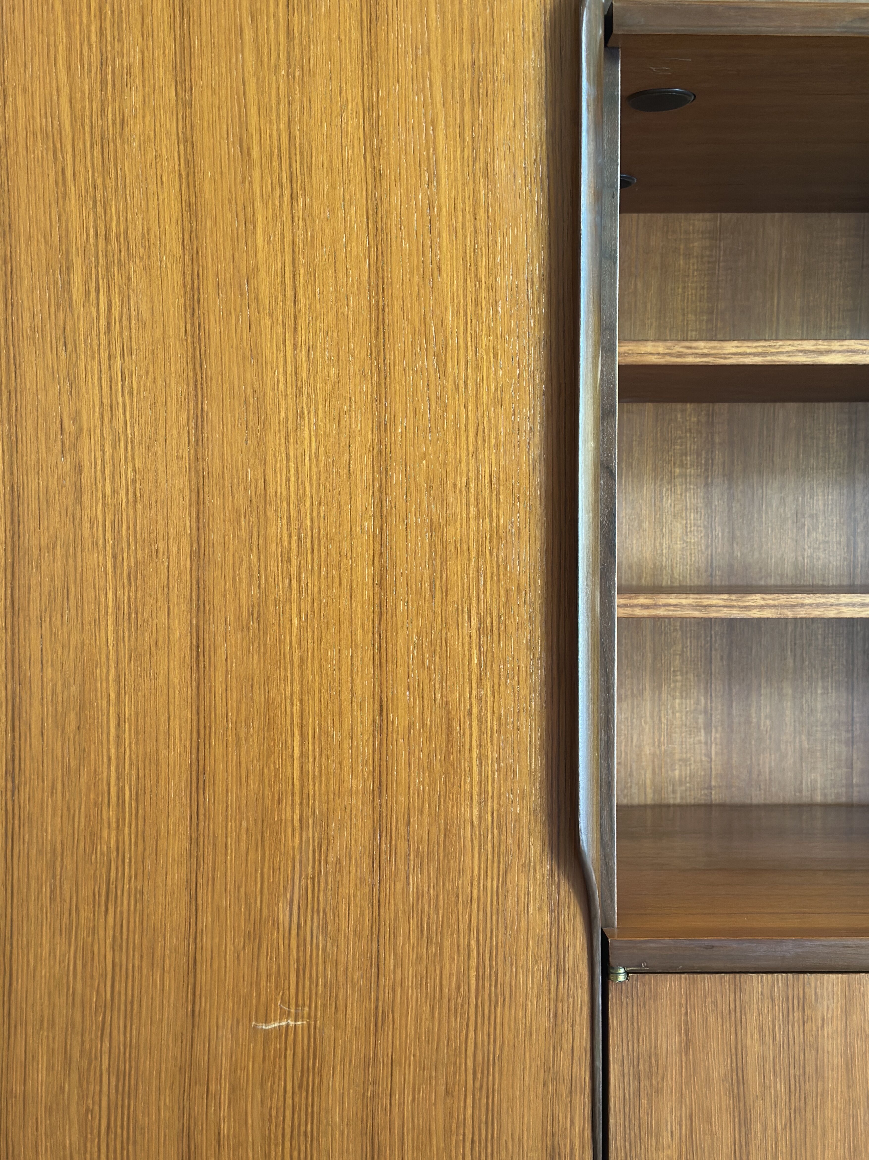 Very beautiful Scandinavian highboard in teak from the 1960s.