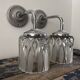 Pair of vintage chrome wall lights