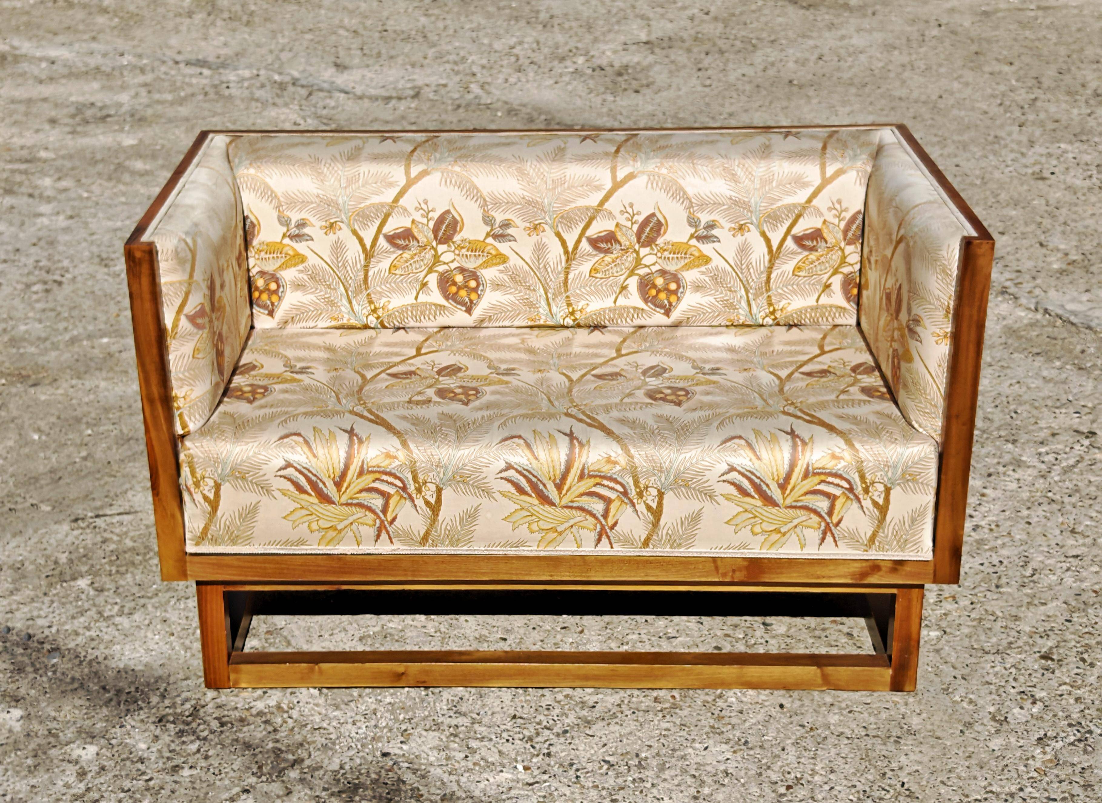 Jugendstil canapé by Josef Hoffmann 1902 by Wittmann 1980s