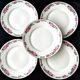5 Art Deco porcelain dessert plates