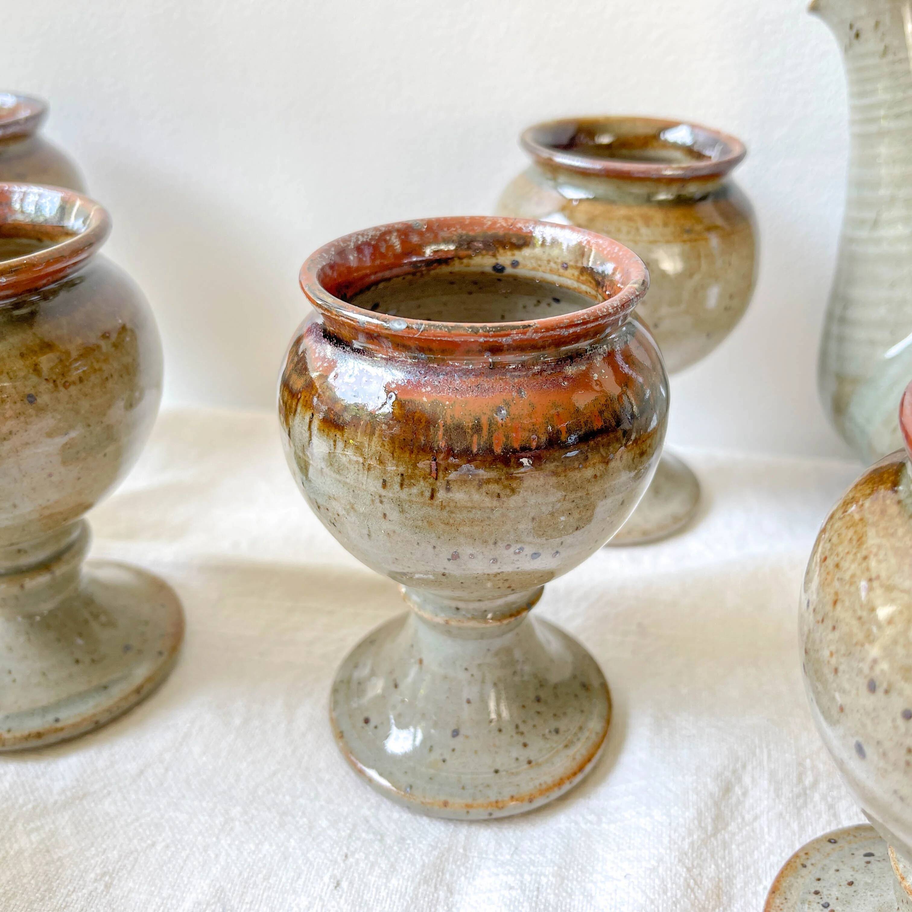 Vintage C. Dangon Salins coffee set from the 1950s
