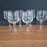 6 crystal white wine glasses from Arques Matignon