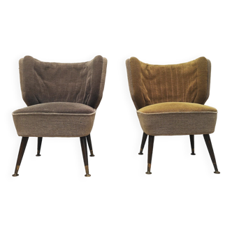 Pair of mid century cocktails armchairs