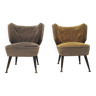 Pair of mid century cocktails armchairs