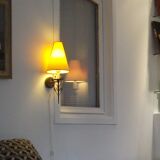 Pair of metal lamps with lampshade