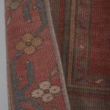 Vintage tribal geometric caucasian runner rug hand-knotted oriental carpet