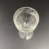 Aperitif glasses with chiseled Flowers pattern