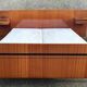 Electric double bed, varnished wood, vintage, 1960s