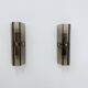 Set of 3 Veca glass wall lamps / sconces, 1970s Italy