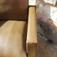 Vintage Scandinavian olive green armchairs