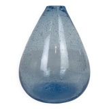 Vintage blue bubble glass soliflore vase