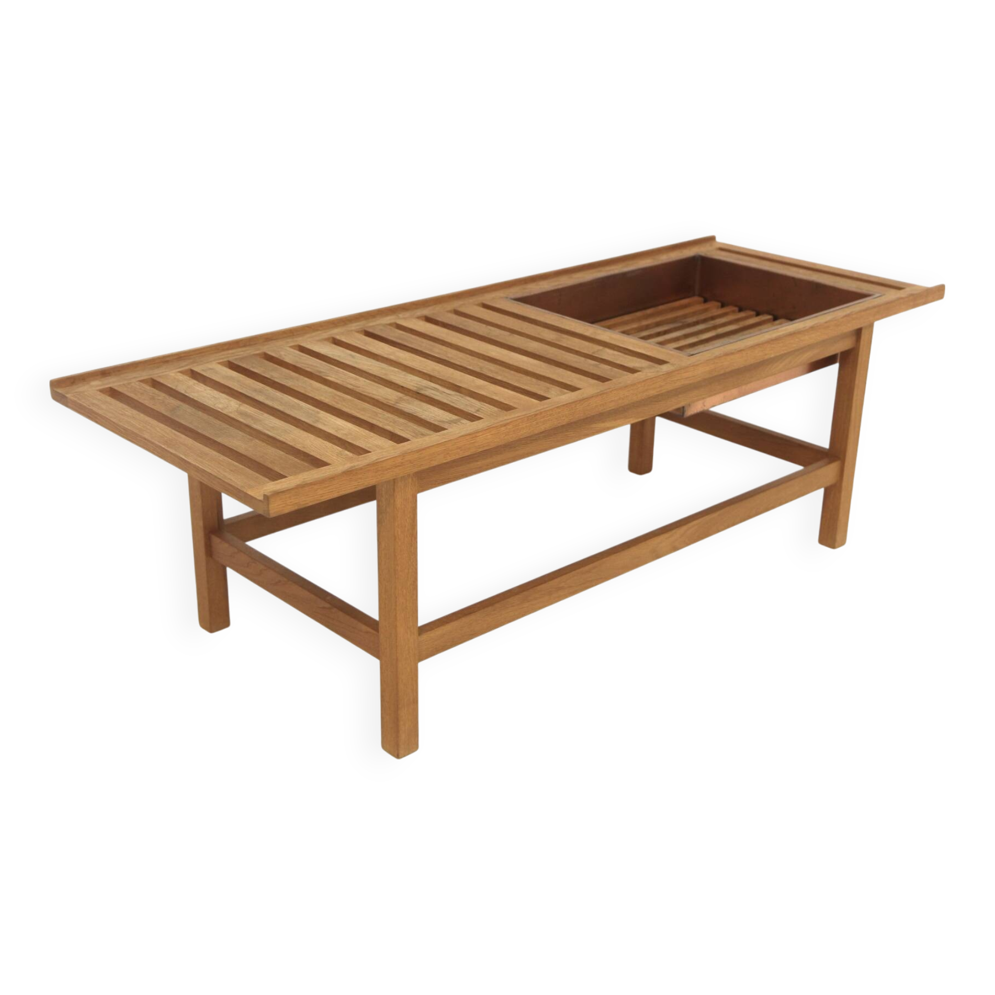 Scandinavian indoor planter in oak, Sweden, 1960